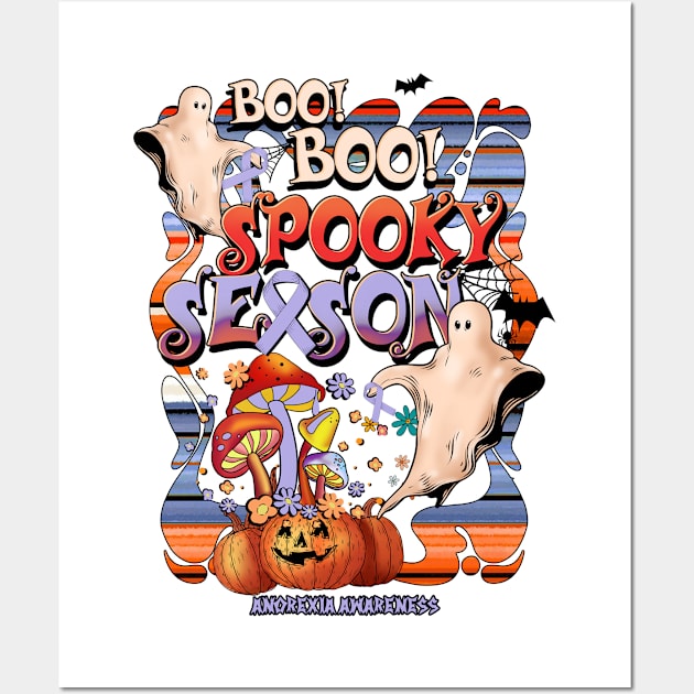 anorexia Awareness - Boo Spooky retro halloween Wall Art by Paula Tomberlin